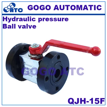 

High quality hydraulic pressure ball valve QJH-15F flange connection carbon steel high pressure ball stop valve