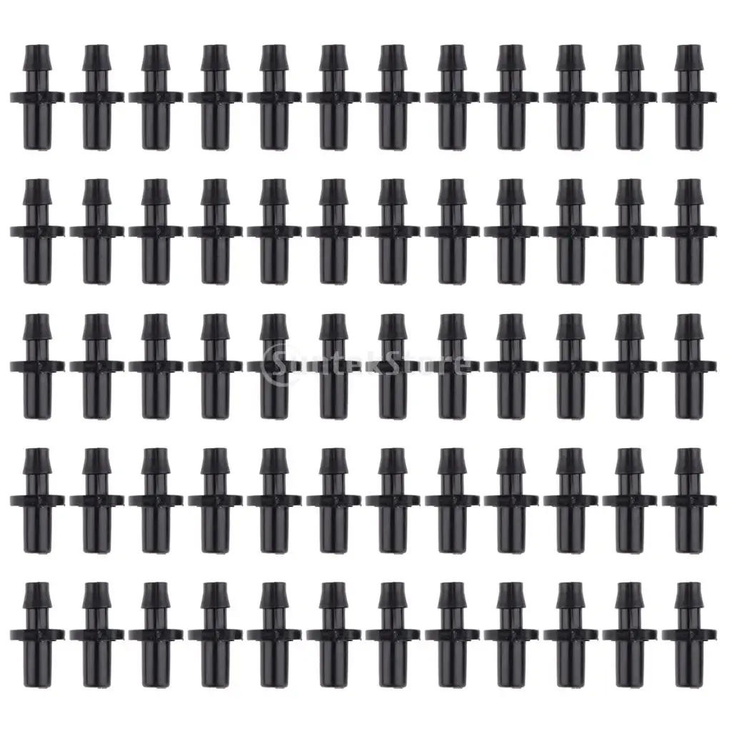 

50Pcs 1/4" Watering Irrigation Gardening Hose Drip Nozzle fitting Connector
