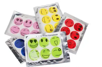 

6Pcs/Set Mosquiot Repellent Stickers Smiling Face Drive Midge Citronella Oil Mosquito Killer Cartoon Repeller Stick 1000Set