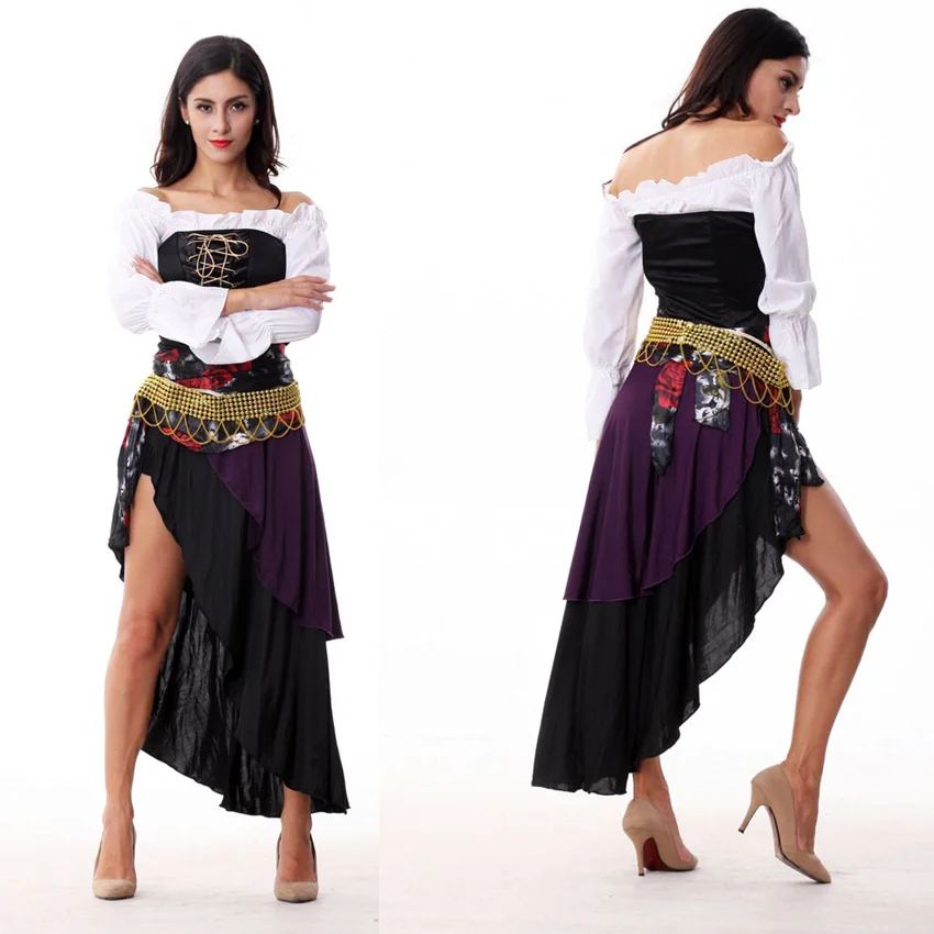 

Indian Belly Dance Sexy Gypsy Costume Halloween cosplay purple Stage Performance Clothing Polo Dance Costumes Free Shipping