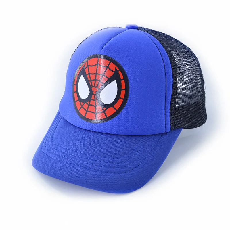 Новая детская шапочка для мальчиков и девочек, милая мягкая вязаная шапка с принтом, теплая шапка для новорожденных, подарок на год GH200 - Цвет: Spider Blue