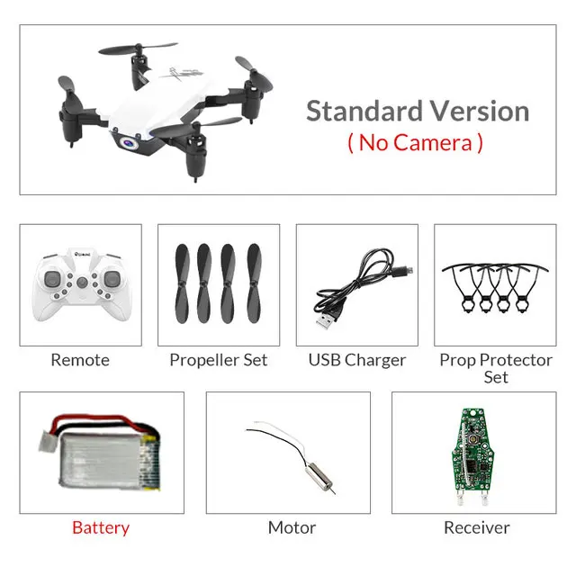 Складной мини-Дрон с/без камеры RC вертолет с режимом удержания RC Квадрокоптер с безголовым режимом удержания высоты игрушки для детей - Цвет: White(no camera)
