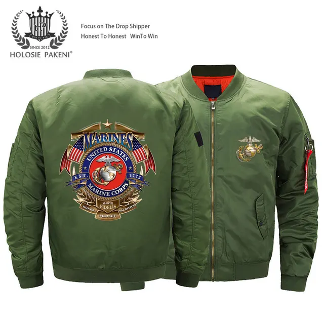 Dropshipping USA Size Unisex MA 1 Men Marine Corps Flight Jacket