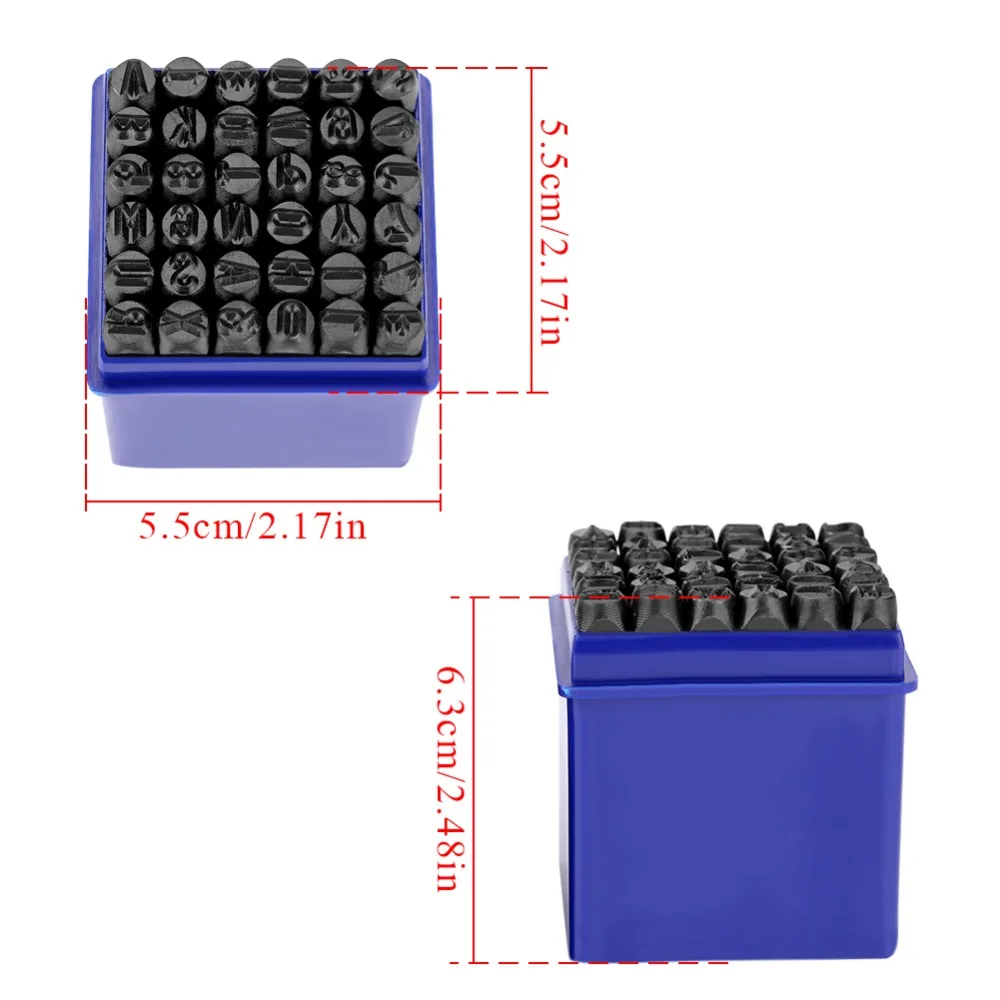 36 шт. 6 мм углеродистая сталь номер/Письмо штамп пробойник Набор для металла дерево кожа пластик