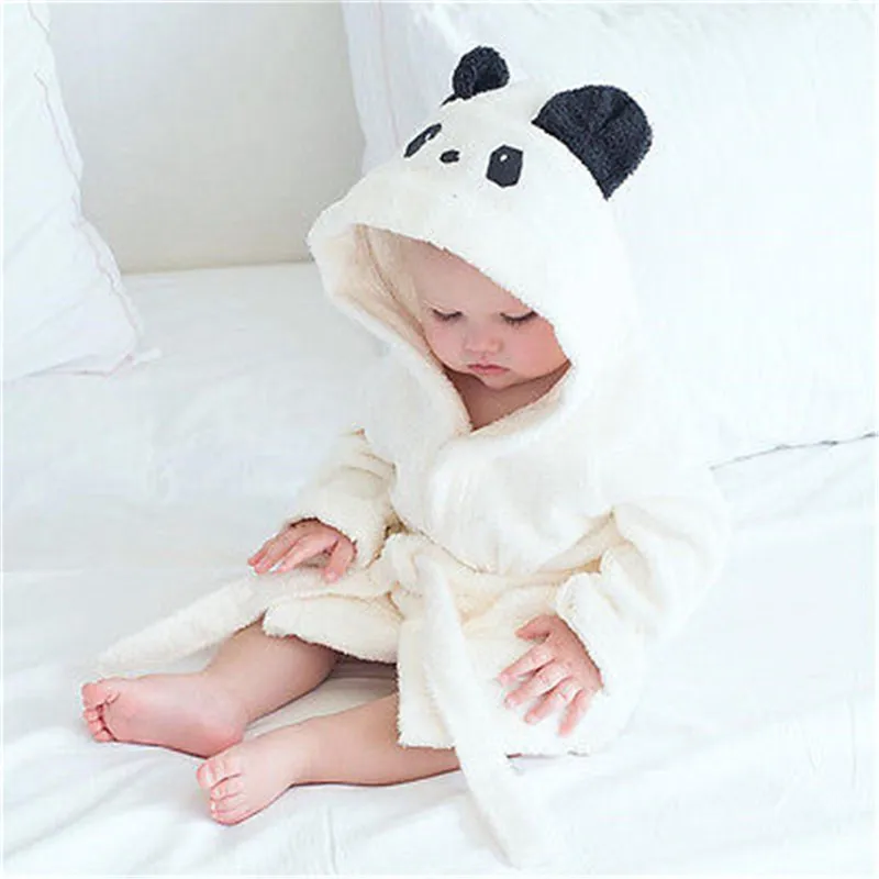 0 6Y Toddler kids Baby Boys Girls Robes Animal Flannel Pajamas