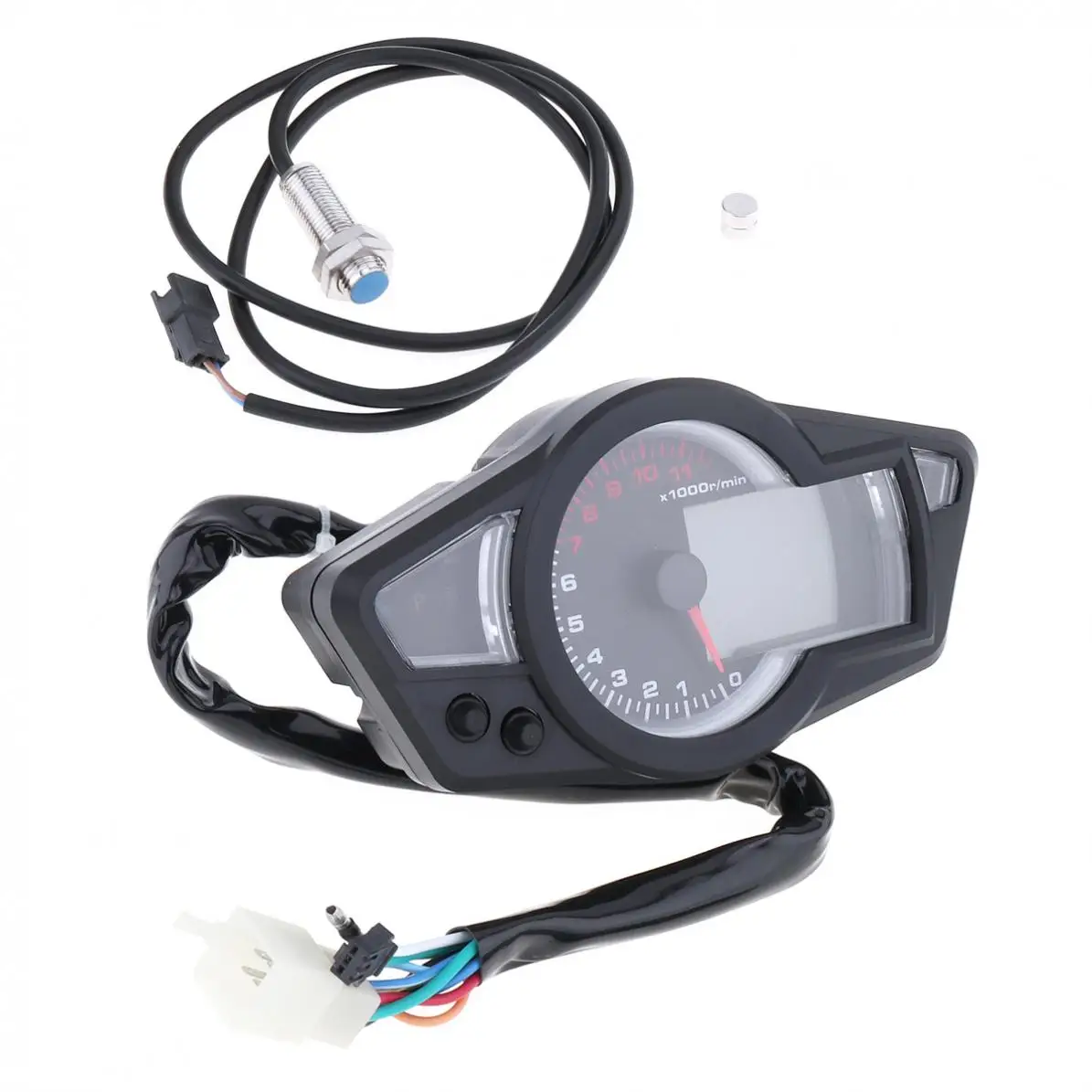 

12V Universal Tachometer BLUE LCD Backlight Speedometer Odometer Motorcycle Instrument Panel