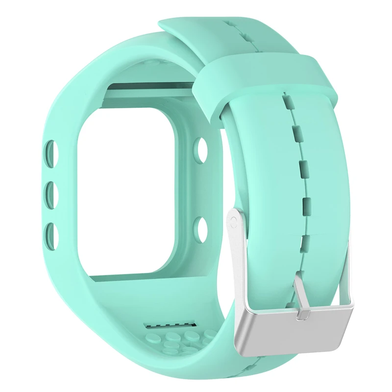 NEW High Quality Soft Silicone Replacement Wrist Band Protector Case Cover for Polar A300 Smart Watch Shell - Цвет: Light blue