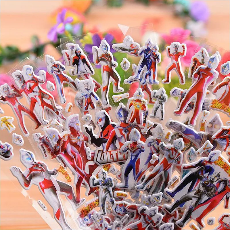 

1Pcs Sell Ultraman Sheets Cute Pet Cartoon Children Stickers Toys Emoji PVC Scrapbook Gifts For Kids DIY Stickers
