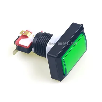 

Free Shipping ! 50mm*33mm 8 x Rectangular Arcade Game LED Illuminated Button For Raspberry PI Retropie 1 2 3 3B Project - Green