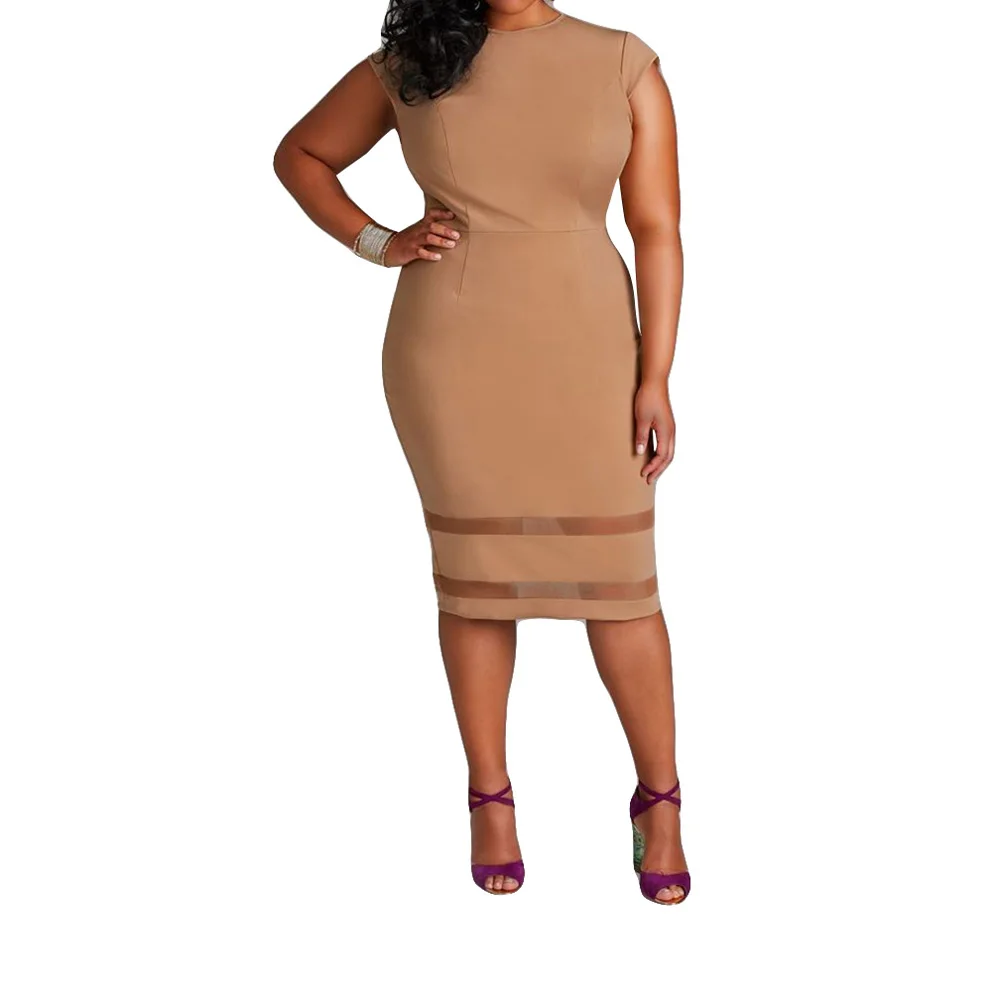 

Dropship CTFZ00131 Dresses Plus Size Sexy Black Dress Vestido Casual Big Women Clothes