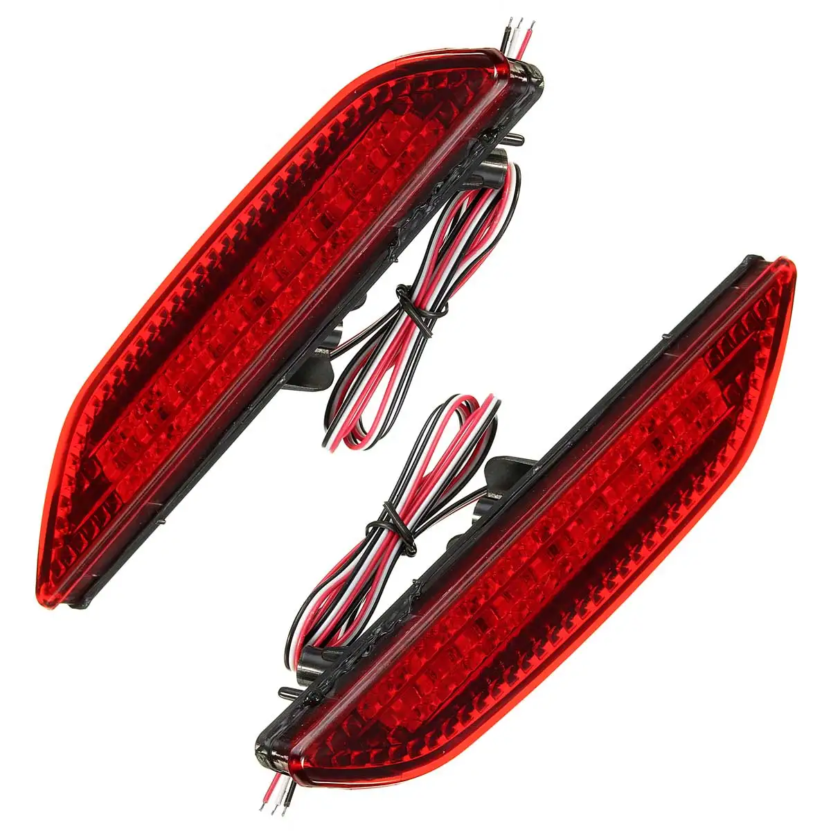 1Pair Car LED Brake Tail Lights 6000K Auto Rear Bumper Warning Lamp For