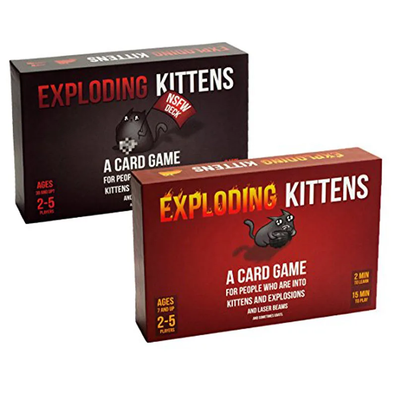 

Home Party Family Fun Board Game Exploding Kittens Card Game for 2-5 Players Expansion Bundle Game for explosing kittens