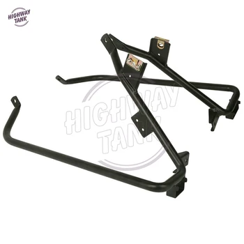 

Black Motorcycle Saddlebag Support Brackets Case for Harley Touring Road Street Glide Ultra FLTR FLHX