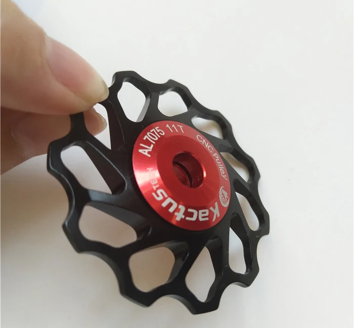 11 bestgia 9g 11T AL7075-T6 CNC Machined Bicycle Rear Derailleur Pulley Jockey Wheel Bike with Steel Bearing Cycling Jockey Wheel Pully 456MM