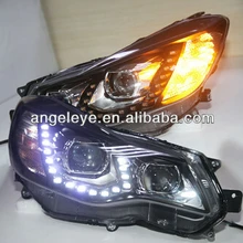 Для Subaru XV светодиодные передние фары с объективом проектора 2012- год черный корпус PW