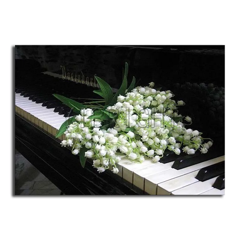 

Full Square Diamond painting flower lily DIY 3D Diamond mosaic piano Full Round Diamond embroidery Cross stitch landscape