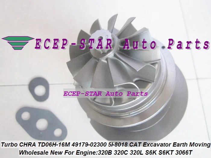 Turbo Cartridge CHRA Core TD06 49179-02300 49179-02260 5I-8018 For Caterpillar CAT 320B 320C 320L 320D Excavator S6KT S6K (4)