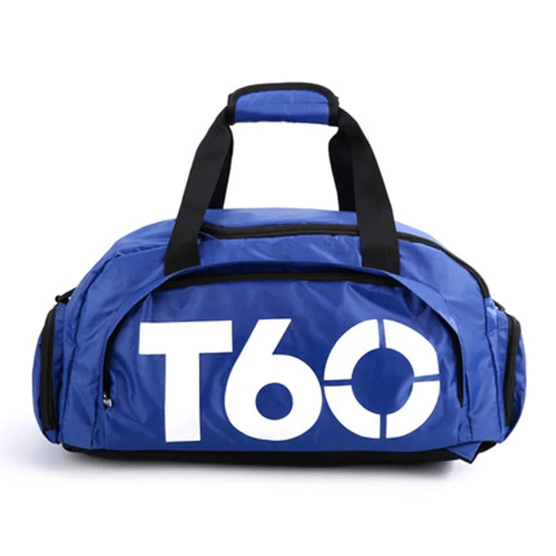 Водонепроницаемая спортивная сумка для спортзала для мужчин и женщин, рюкзаки для фитнеса, многофункциональные дорожные/багажные сумки через плечо - Цвет: Blue white