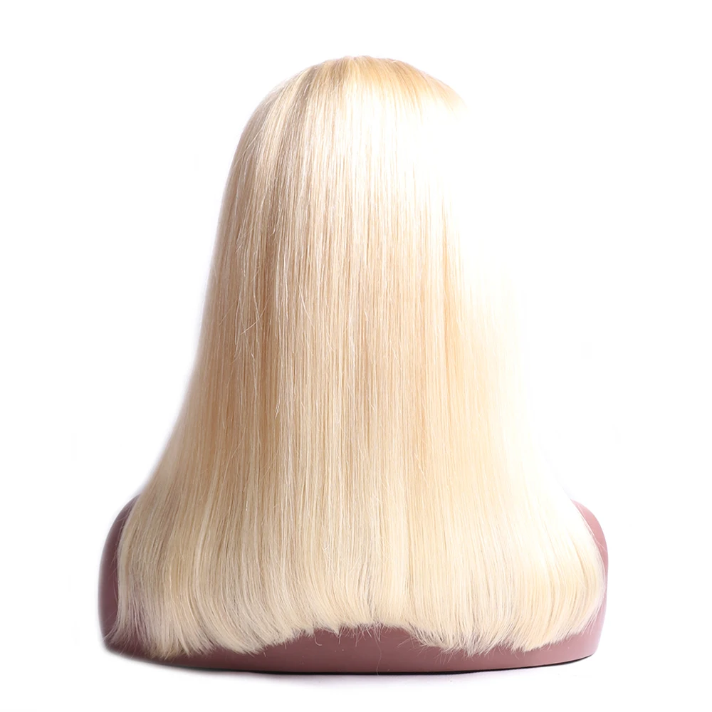 

#613 Human Hair Short Bob Wigs For Pre Plucked Mongolian Straight Hair Wig With Baby Hair 13x4 Lace Front Human Hair Wigs Remy