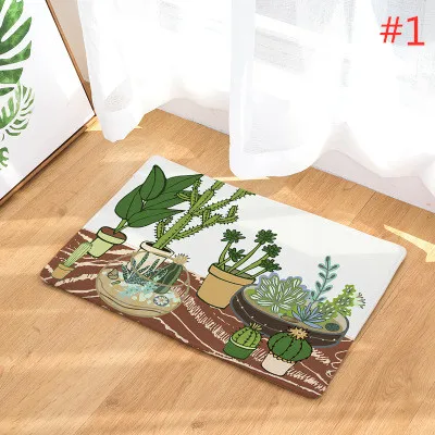 BLRISUP 40*60 см тропический кактус Пол Коврик противоскользящий дверной коврик замша ковер Придверный коврик для улицы кухня ковер спальня пол коврики Ковры - Цвет: 1