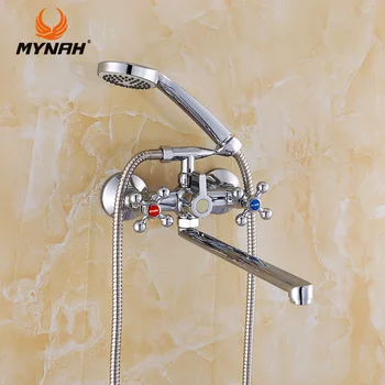 

MYNAH Bathroom Faucet Shower Bath Handle Holder Waterfall Bathroom Set Bathtub Faucet Stand Mixer Bathtub Water Valve M2361