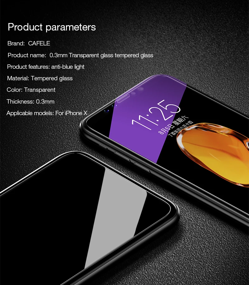 2 Tempered Glass for iphone X