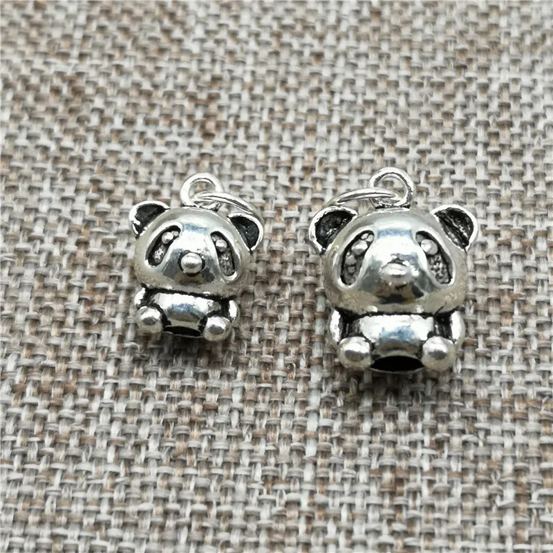 

925 Sterling Silver Panda Charm Pendant 3D for Bracelet Necklace