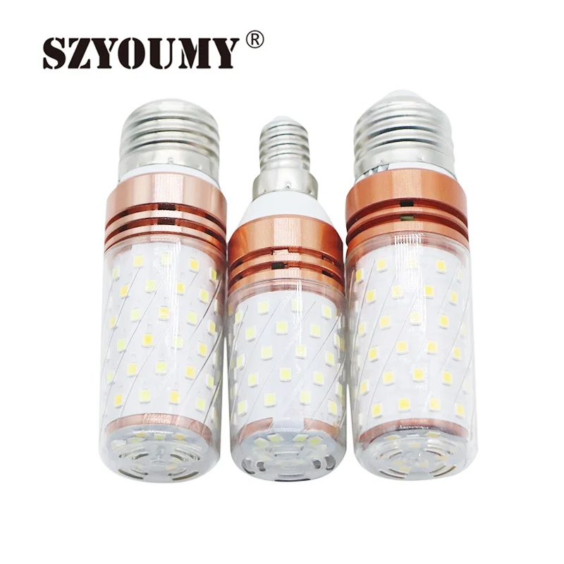 SZYOUMY E27 E14 светодиодный свет лампы SMD 2835 12 Вт 60 Светодиодный S 16 Вт 84 светодиодный S светильники 220 В лампы кукурузы свечки 50 шт