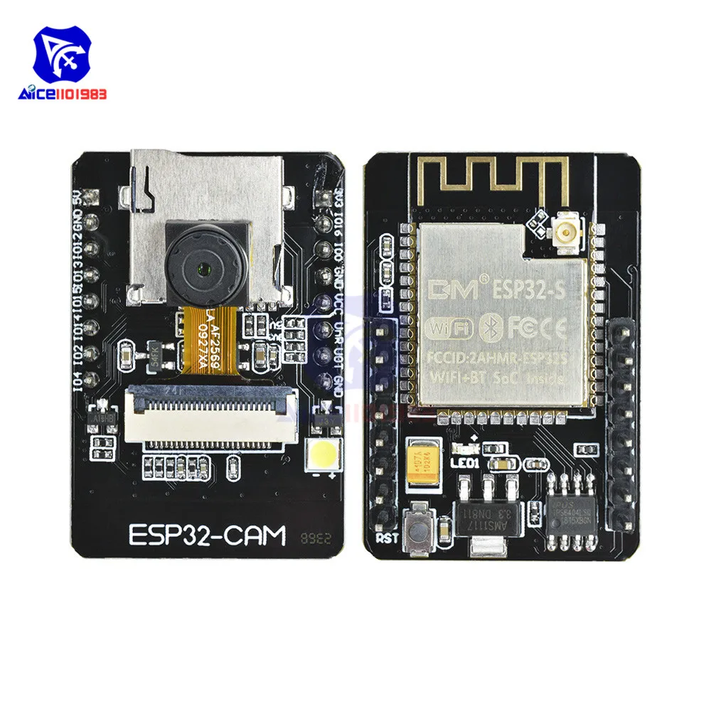 ESP32 DC 5V Dual Core con m/ódulo de tarjeta TF para c/ámara OV2640 Placa de desarrollo inal/ámbrica Bluetooth con WiFi Diymore ESP32-CAM