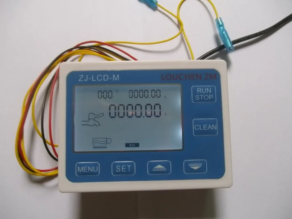 G 2" 2 inch Flow Water Sensor Meter+LCD Display Controller Flowmeter 10-200L/min+24V Power+temperature sensor