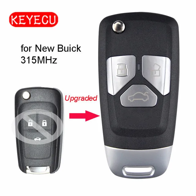 Keyecu Upgraded Flip Remote Car Key Fob for New Buick Lacrosse Regal