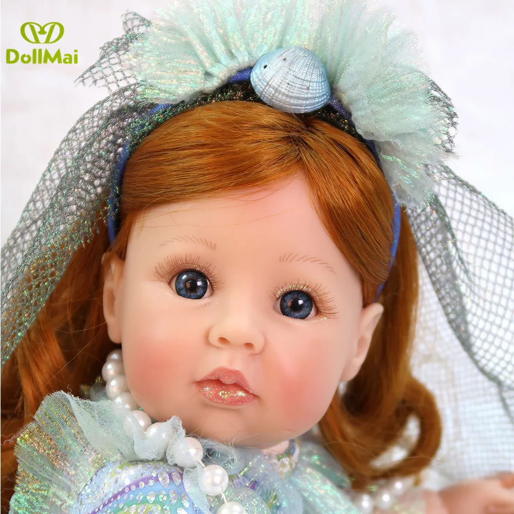 Восхитительная кукла Русалочка реборн виниловая силиконовая кукла для маленькой девочки 2" 58 см bebes reborn menina bonecas детская Подарочная игрушка куклы