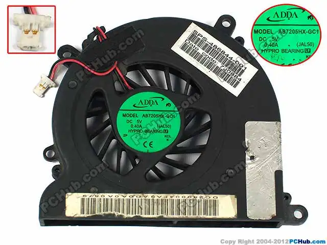 

ADDA AB7205HX-GC1 JAL50 DC 5V 0.40A Server Laptop Cooler Fan