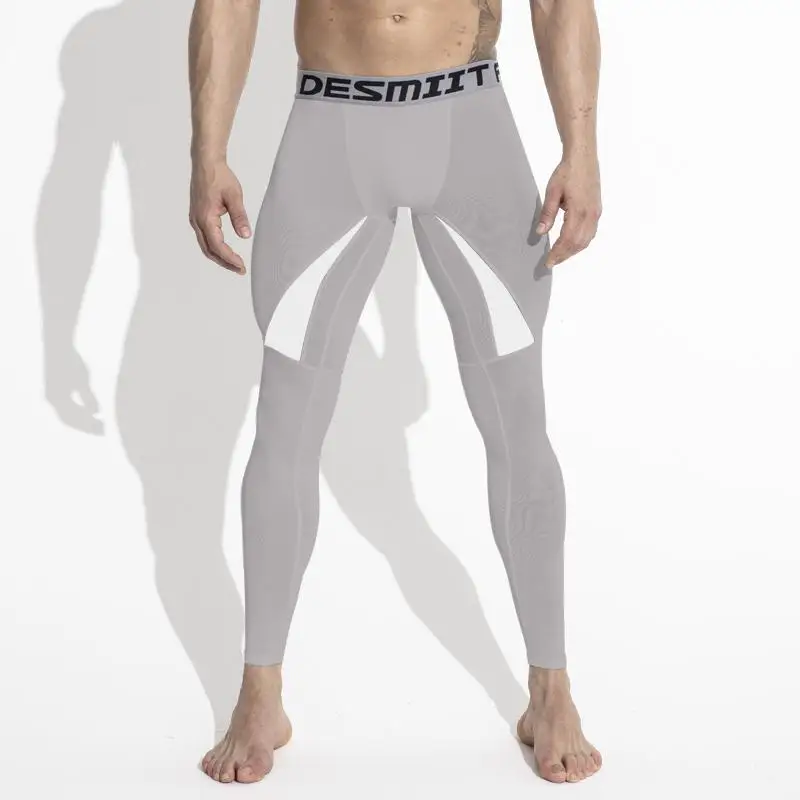 Ganyanr брендовый трико для бега мужские женские брюки для занятий йогой и спортом леггинсы для фитнеса спандекс длинные брюки для баскетбола компрессионный спортивный зал - Цвет: Серый