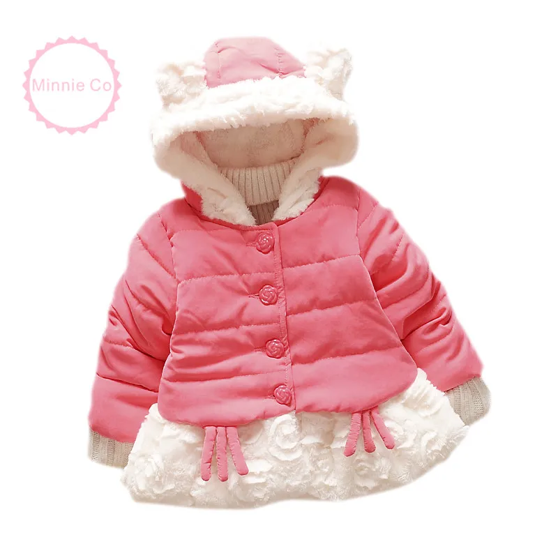 Buy Baby girl coats jacket winter hooded patchwork