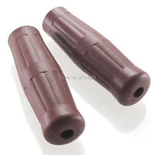 Коричневая "(25 мм) винтажная мотоциклетная старинная Ретро Классическая бутылочная ручка с жесткими резиновыми ручками