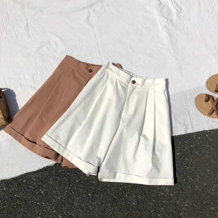 LMCAVASUN Летние повседневные женские камуфляжные шорты с высокой талией с широкими штанинами оранжевого и белого цвета
