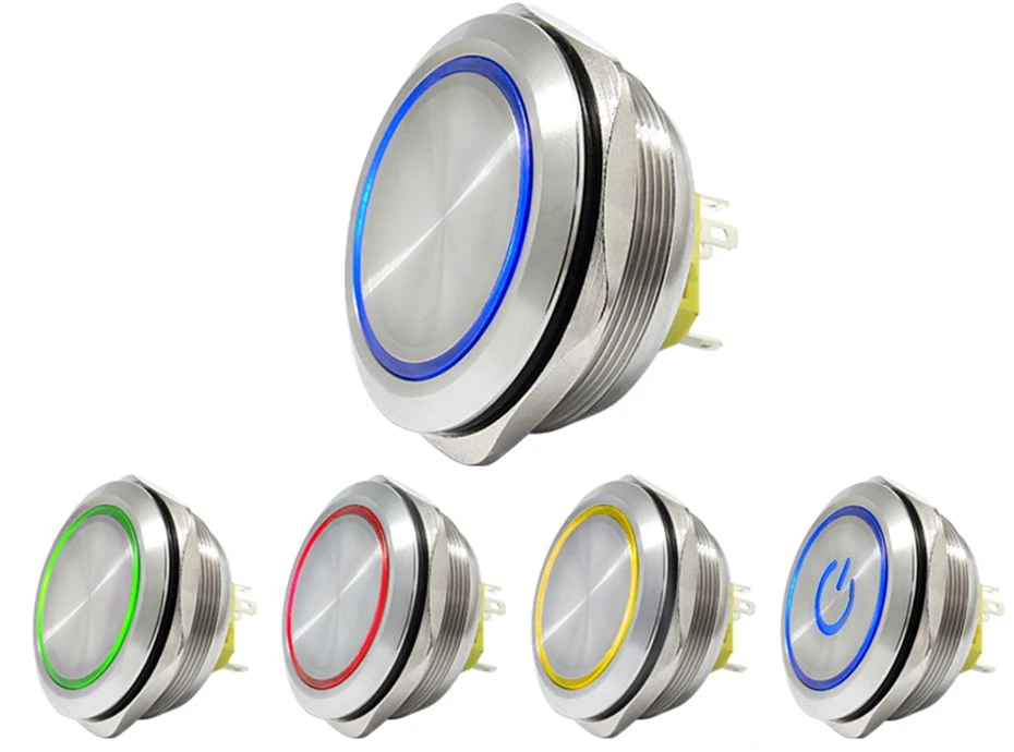 ring led illuminated switch push button
