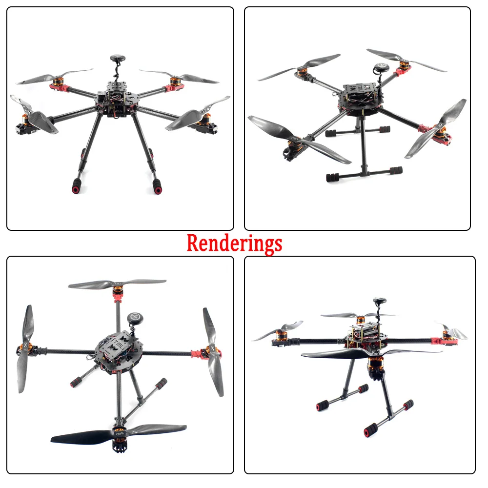 JMT DIY 2,4 ГГц 4-Aixs самолета RC Multicopter АРФ 630 мм рама комплект Радиолинк мини PIX + gps безщеточный ESC высота Удержание