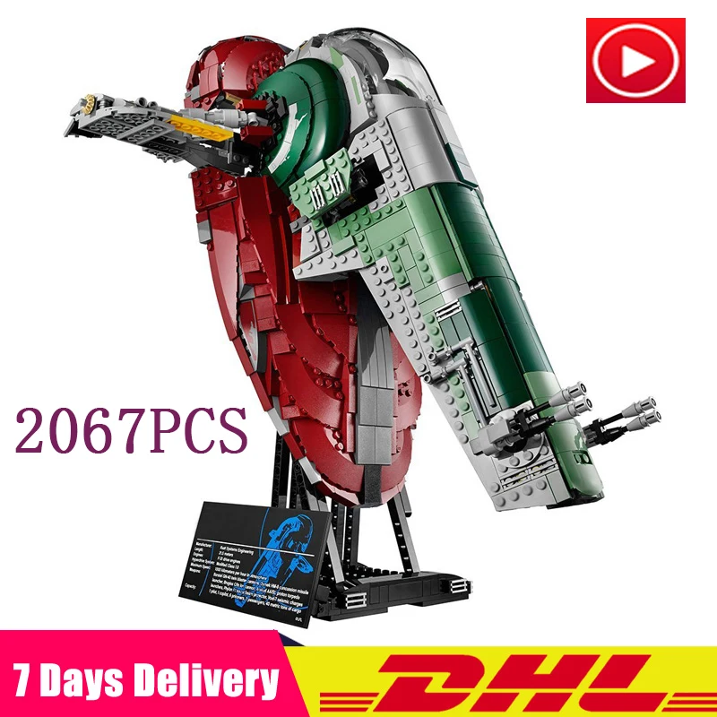 

LEPIN 05037 Legoed STAR Slave UCS I Slave NO.1 airship Model 2067Pcs Building Block Bricks Toys Compatible 75060 Boy Gifts WARS