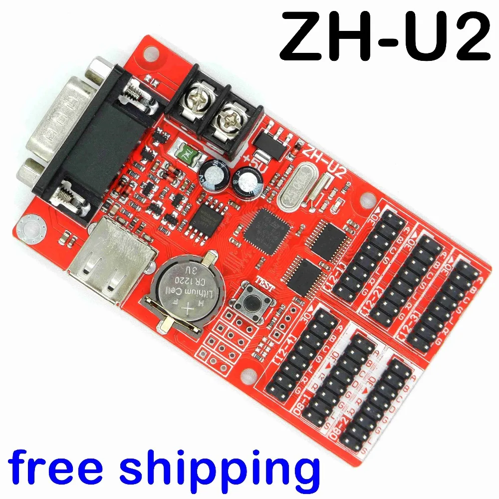 ZH-U2 USB и RS232 светодиодный Управление карты 1024*64 2048*32 Пиксели для P10 P7.62 P13.33 F3.75 P16