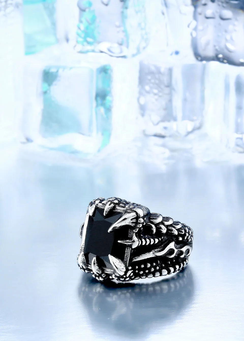 Крутое кольцо-коготь дракона с красным/синим/черным камнем из нержавеющей стали CZ Кольцо мужское Hiqh качество ювелирные изделия цена BR8-178