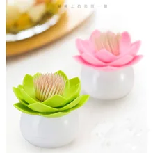 Новое поступление лотоса держатель зубочистки цветок хлопка банка для ватных дисков