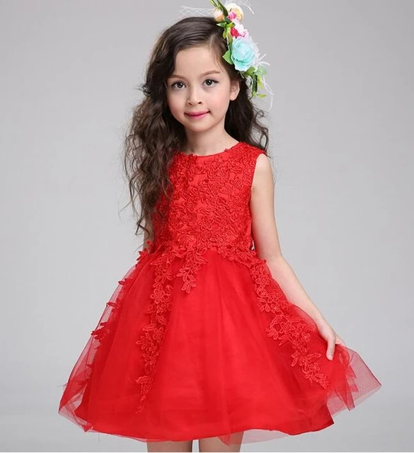 Vetements De Mariage Pour Petites Filles Robe De Communion En Dentelle Blanche Rose Et Rouge Avec Broderie De Fleurs Pour Demoiselle D Honneur Pour Enfants 17 Aliexpress