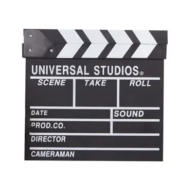 

AAAE Top 12x11 inch /30cm x 27cm Wooden Director's Film Movie Slateboard Clapper Board