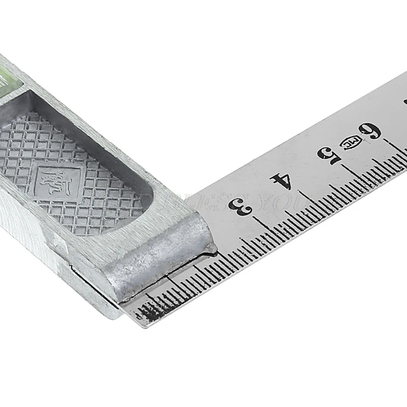 150mm 200mm Triangle Ruler 90 degrees Alloy with Bead Horizontal Woodworking Measuring Tool