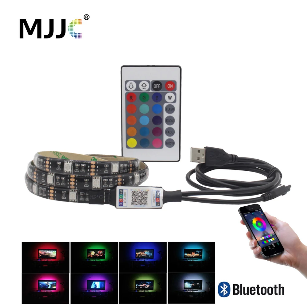 USB Светодиодная лента Bluetooth 5V Tira LED RGB Ambilight TV Light SMD5050 Waterproo гибкая подсветка для ТВ