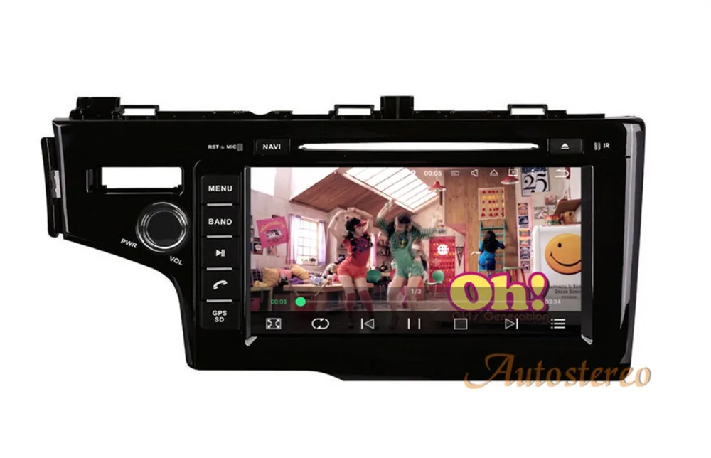 Clearance Car CD DVD player Android7.1 Quad core Car GPS navigation for Honda Fit 2014-2017 Left hand radio mirror link mp3 video player 4