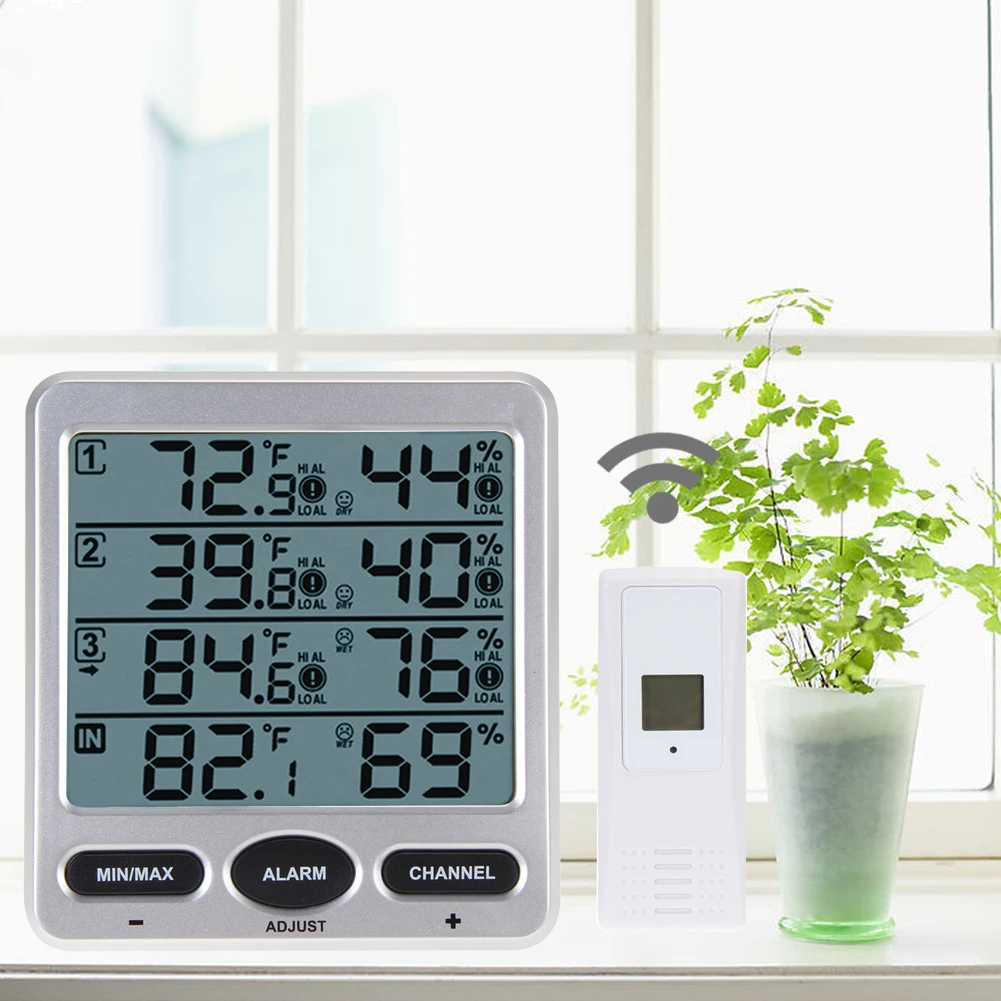 

Wireless LCD Digital Thermometer Hygrometer Indoor/Outdoor Remote Sensor Ambient Weather Station Thermo Hygrometer