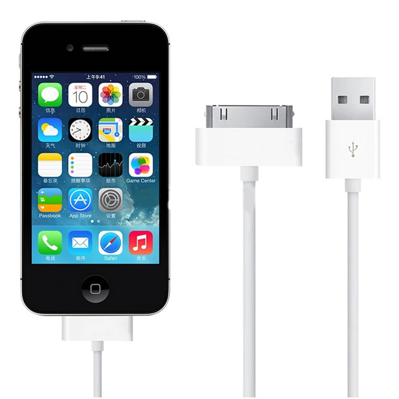 Cherie USB кабель для передачи данных и зарядки для iPhone 4 4S iPod Nano iPad 2 3 iPhone 3g S 3g 4 s кабель для зарядки 30 Pin 1 м шнур для зарядки телефона